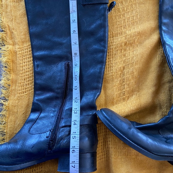 Cuoio Black Leather Knee Riding Boots, size 38 - Picture 9 of 15